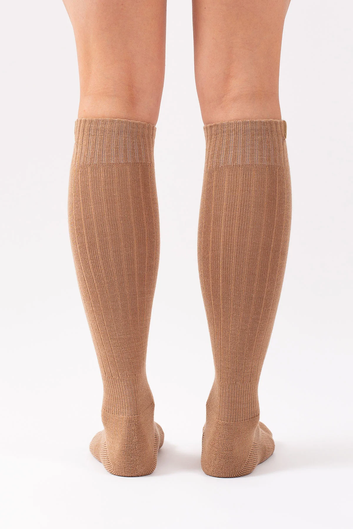 Rib Wool Socks - Faded Coffee