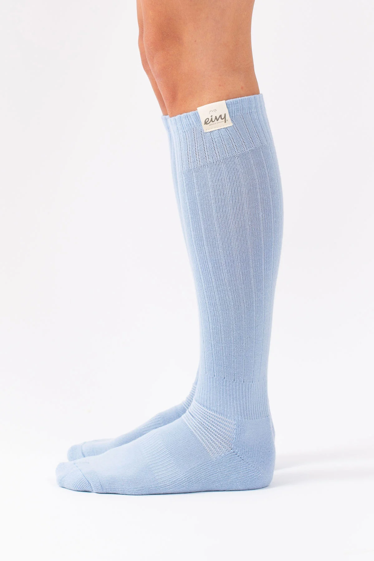 Rib Wool Socks - Faded Fog