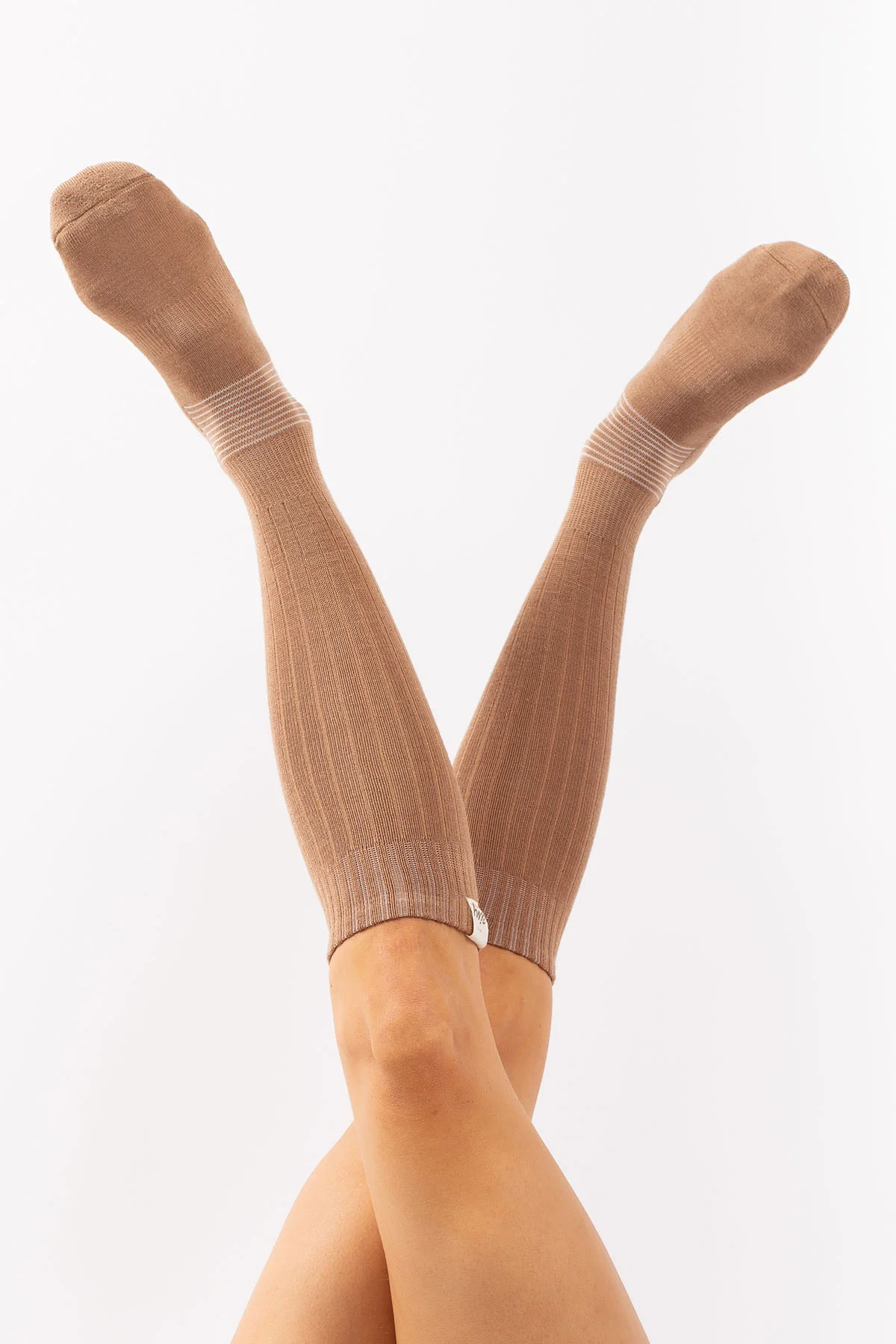 Rib Wool Socks - Faded Coffee Rib Wool Socks - Faded Coffee