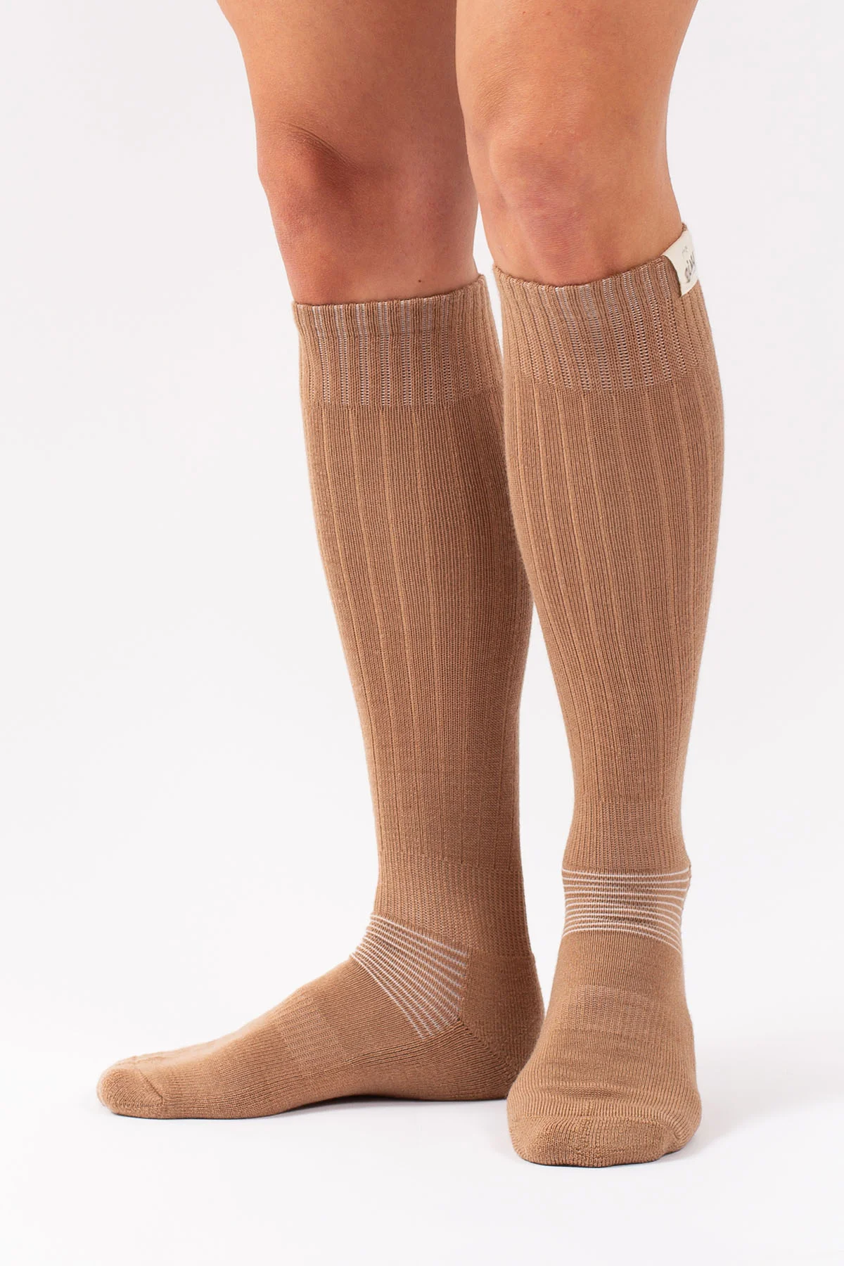 Rib Wool Socks - Faded Coffee