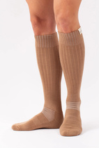 Rib Wool Socks - Faded Coffee | 36-38