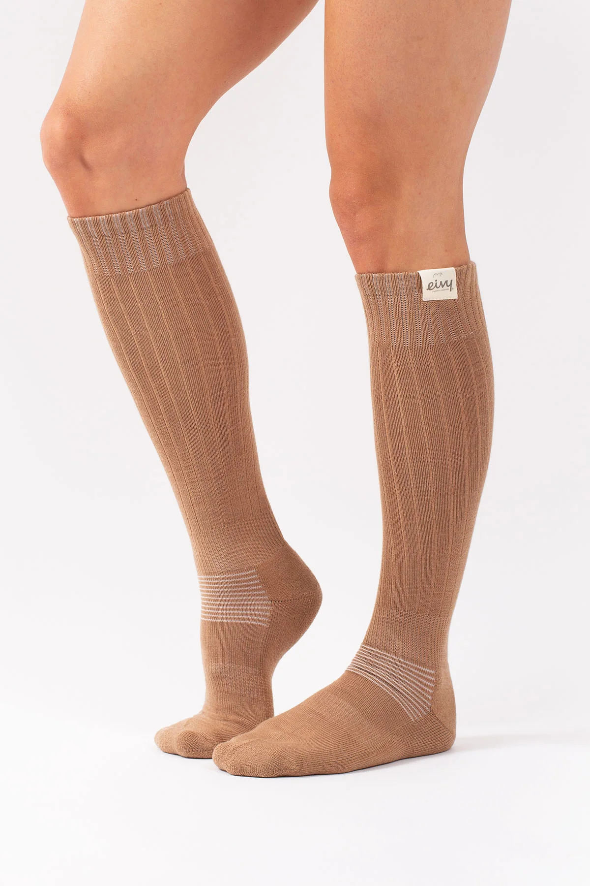 Rib Wool Socks - Faded Coffee