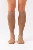 Rib Wool Socks - Faded Coffee | 39-41