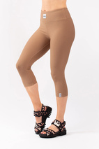 Icecold 3/4 Rib Tights - Faded Coffee | XXS