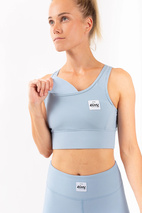 Rider Rib Sports Bra - Faded Fog | M