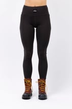 Pocket Merino Wool Rib Tights - Black