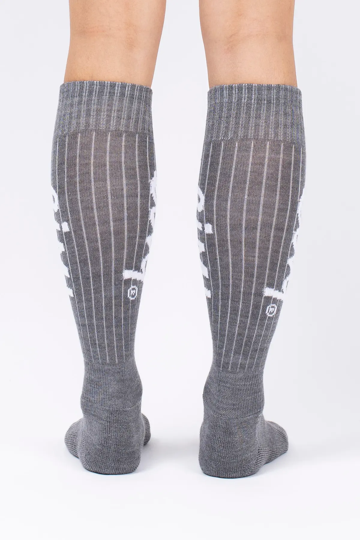 Rib Wool Socks - Grey Melange