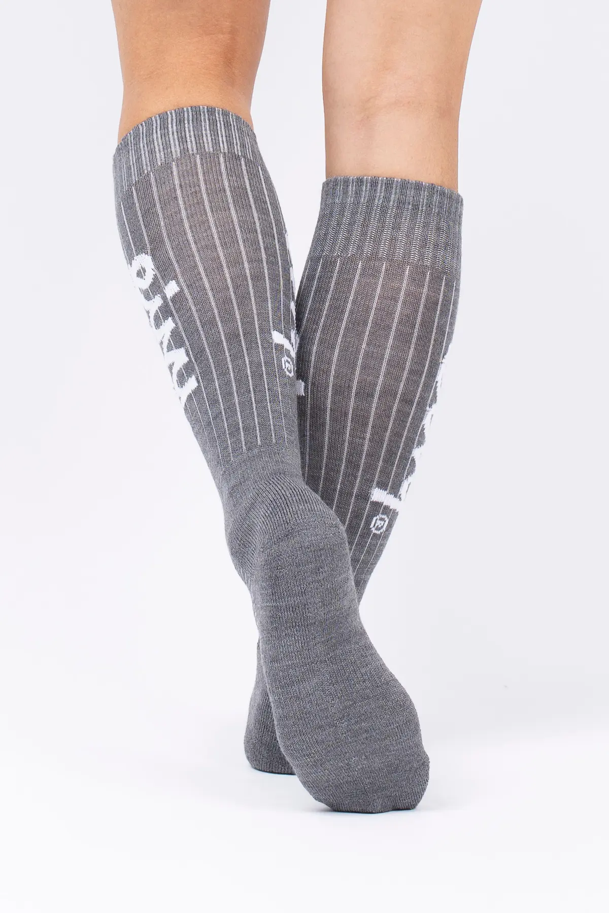Rib Wool Socks - Grey Melange