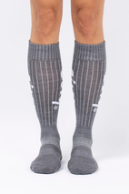 Rib Wool Socks - Grey Melange