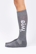 Rib Wool Socks - Grey Melange