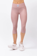 Pocket Rib 3/4 Tights - Faded Woodrose | XS