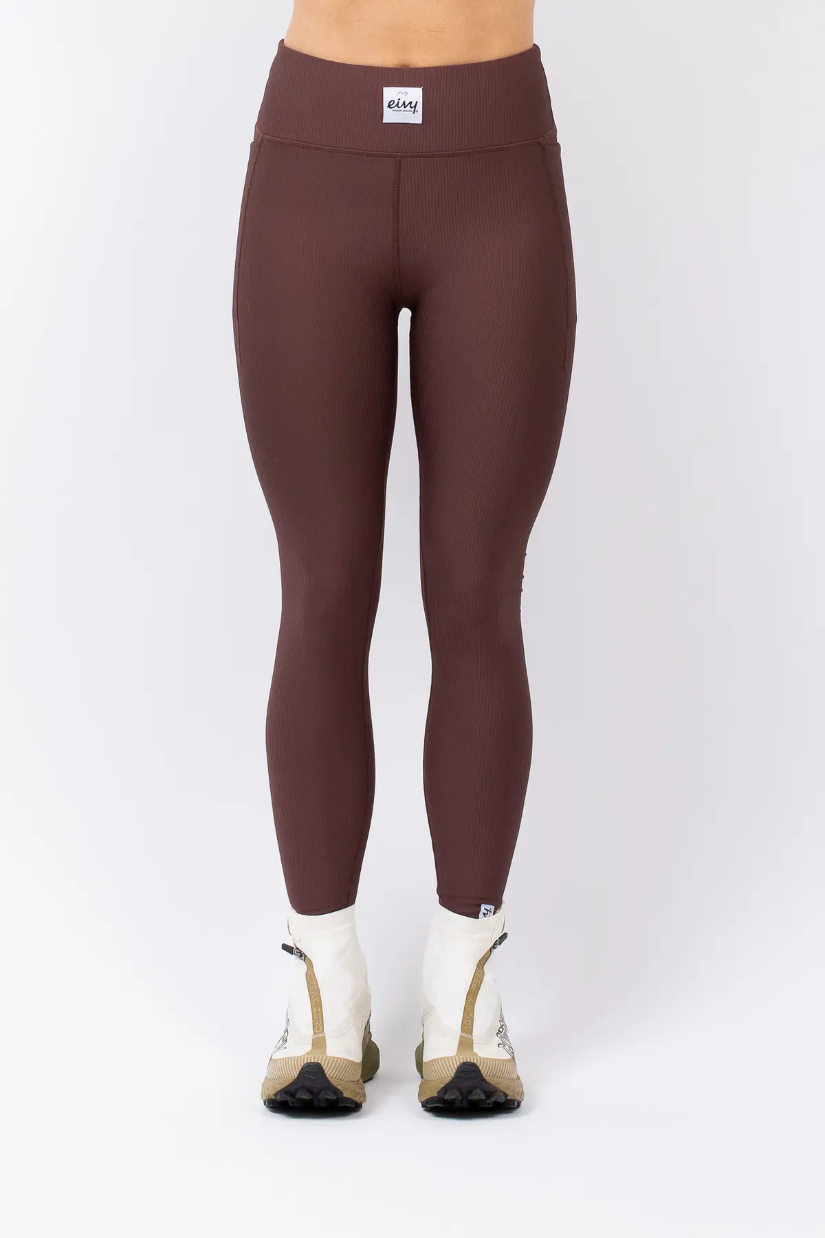 Pocket Rib Tights - Chocolate