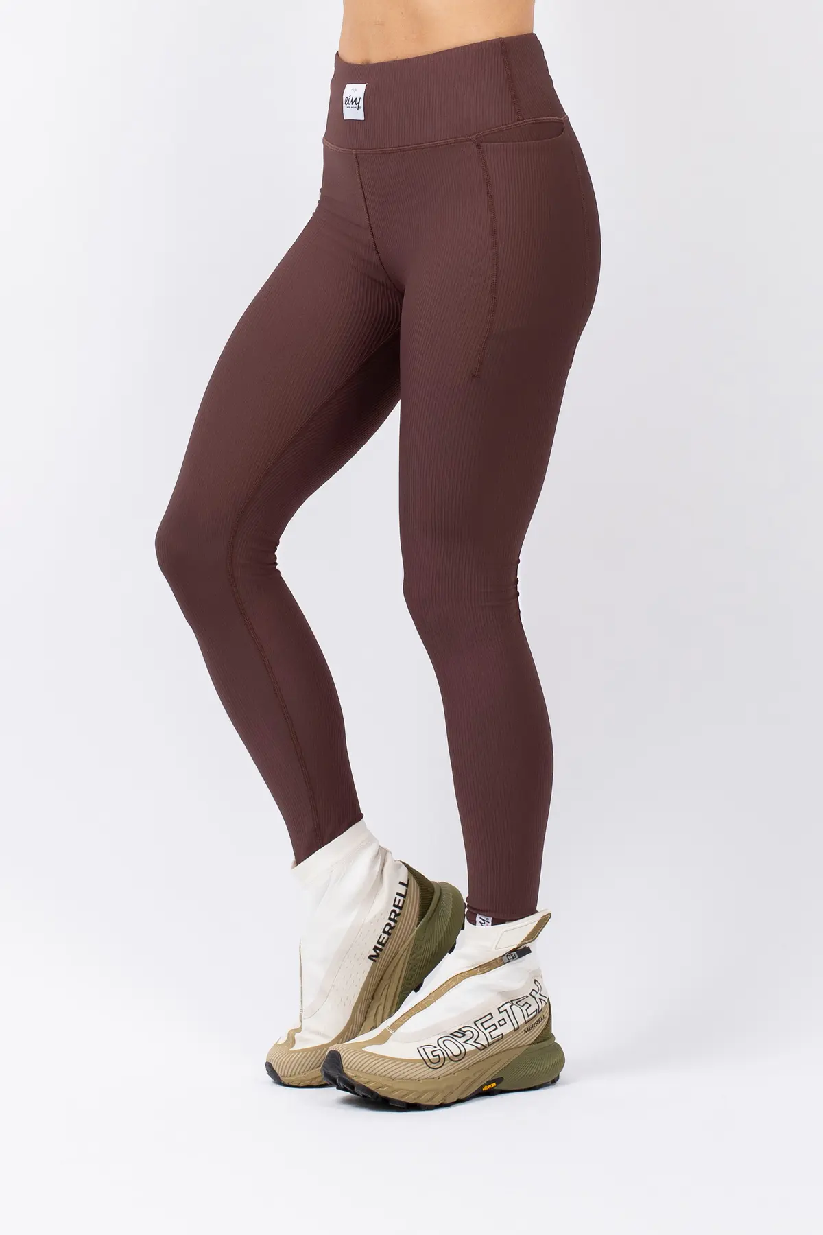 Pocket Rib Tights - Chocolate