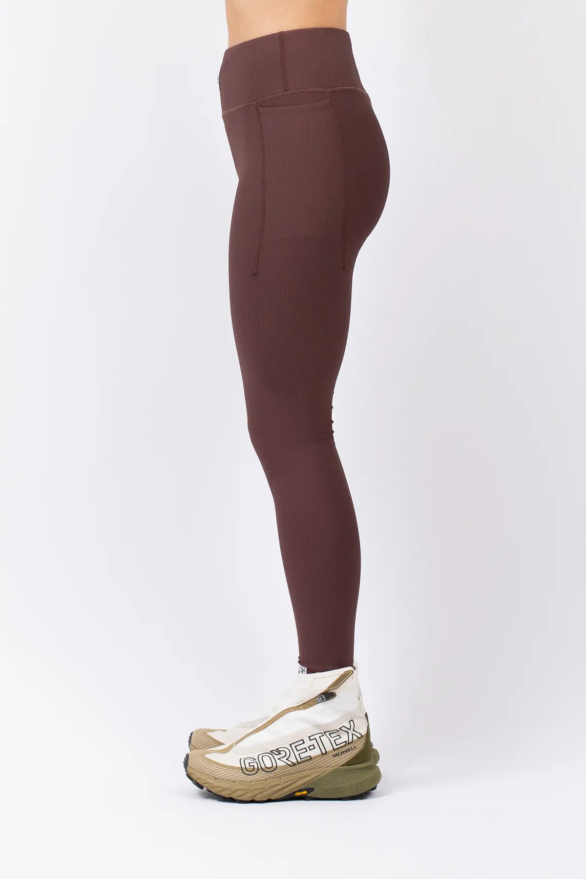 Pocket Rib Tights - Chocolate