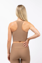 Cover Up Rib Top - Faded Coffee