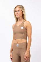 Cover Up Rib Top - Faded Coffee