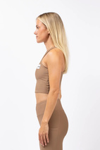 Cover Up Rib Top - Faded Coffee