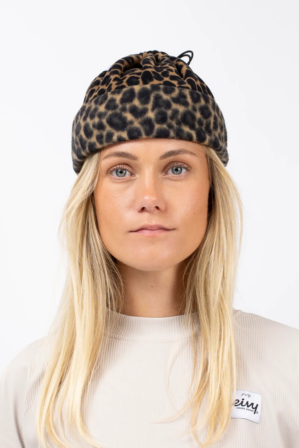 Adjustable Fleece Neckwarmer - Leopard