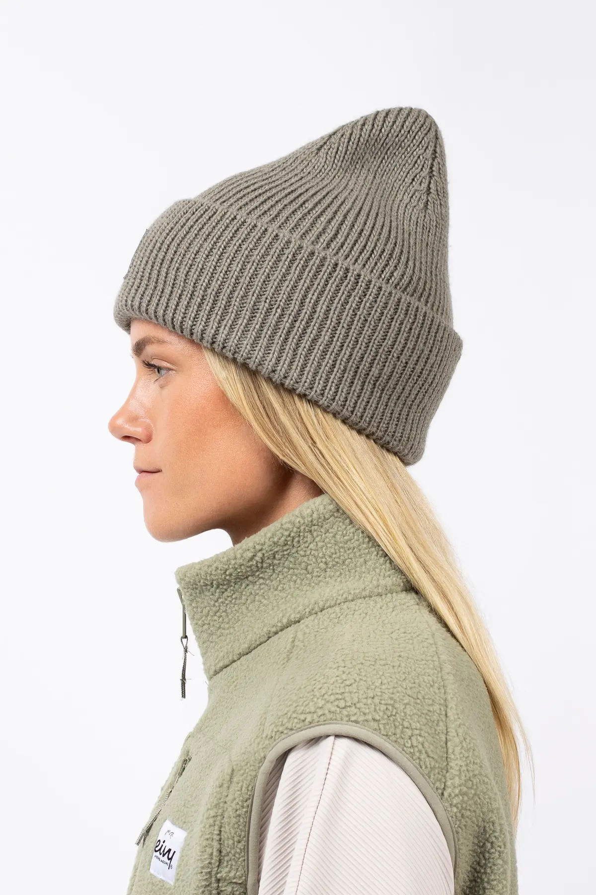 Easter Rib Wool Beanie - Faded Oak
