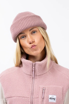 Easter Rib Wool Beanie - Faded Woodrose