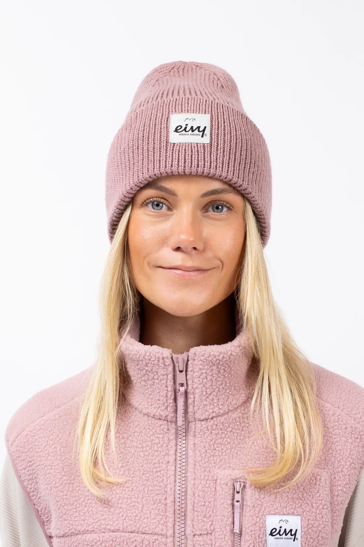 Easter Rib Wool Beanie - Faded Woodrose