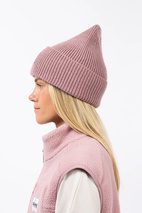 Easter Rib Wool Beanie - Faded Woodrose