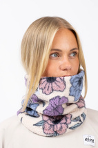 Adjustable Sherpa Neckwarmer - Big Flower
