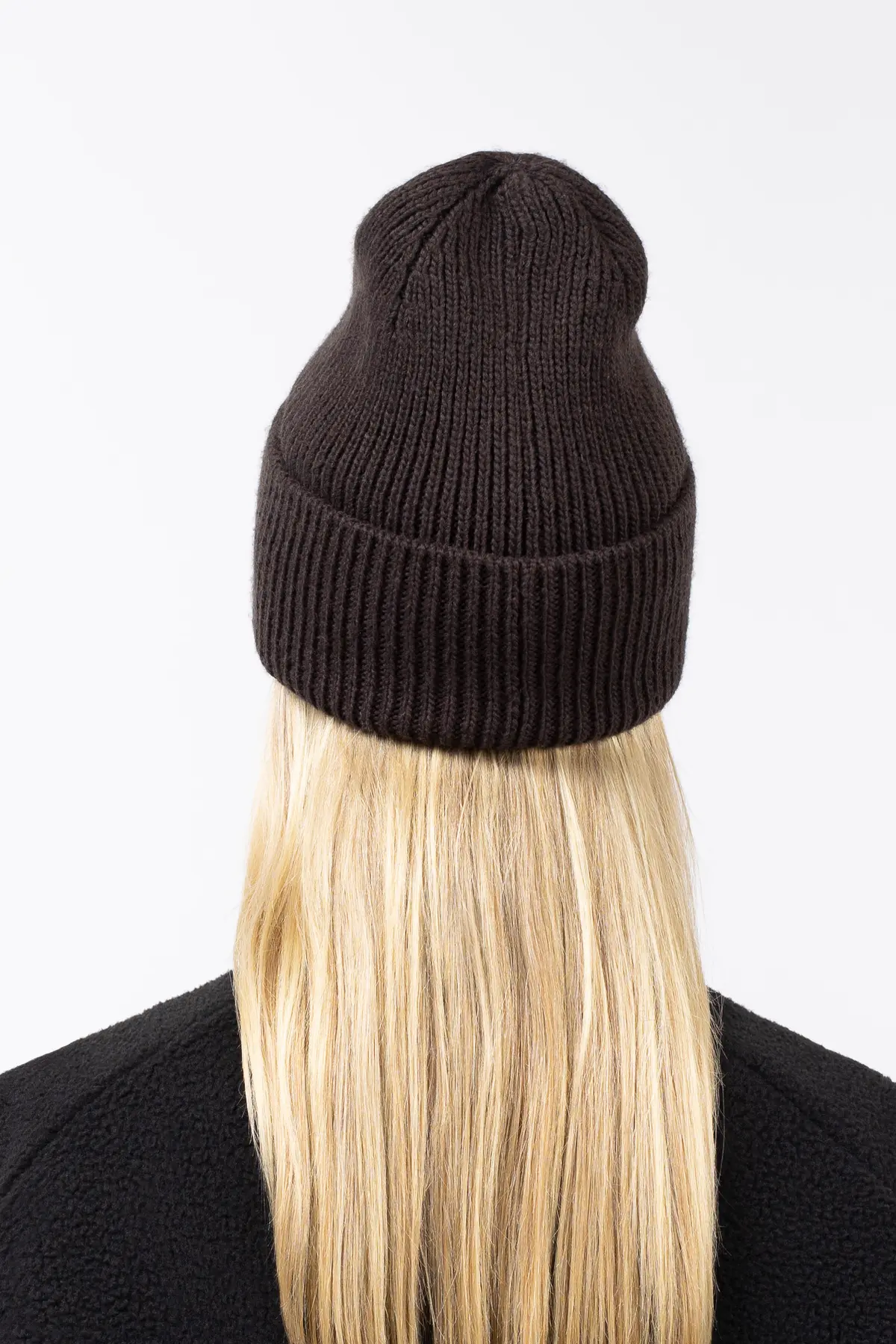 Easter Rib Wool Beanie - Black