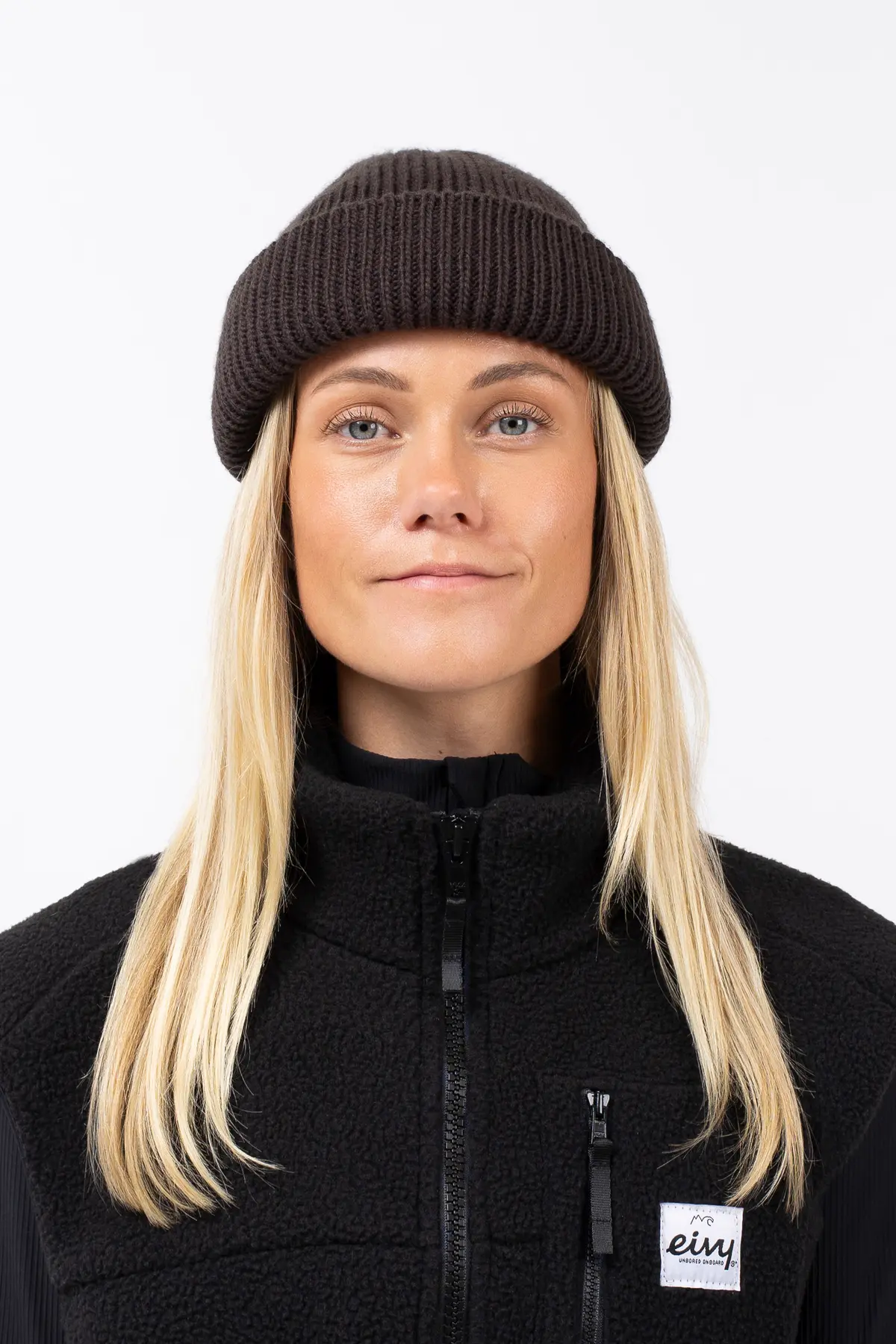 Easter Rib Wool Beanie - Black