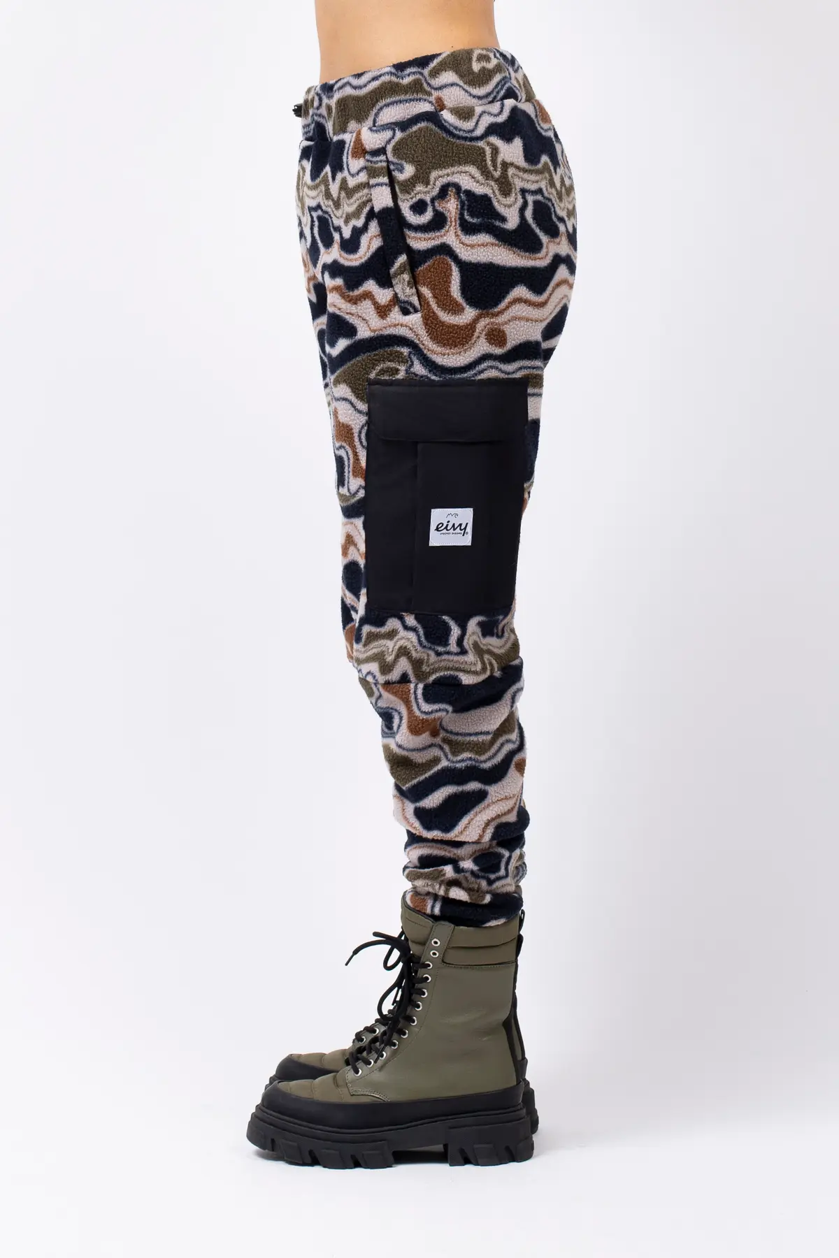 Cargo Sherpa Pants - Curve Camo