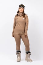 Icecold Gaiter Rib Top - Faded Coffee